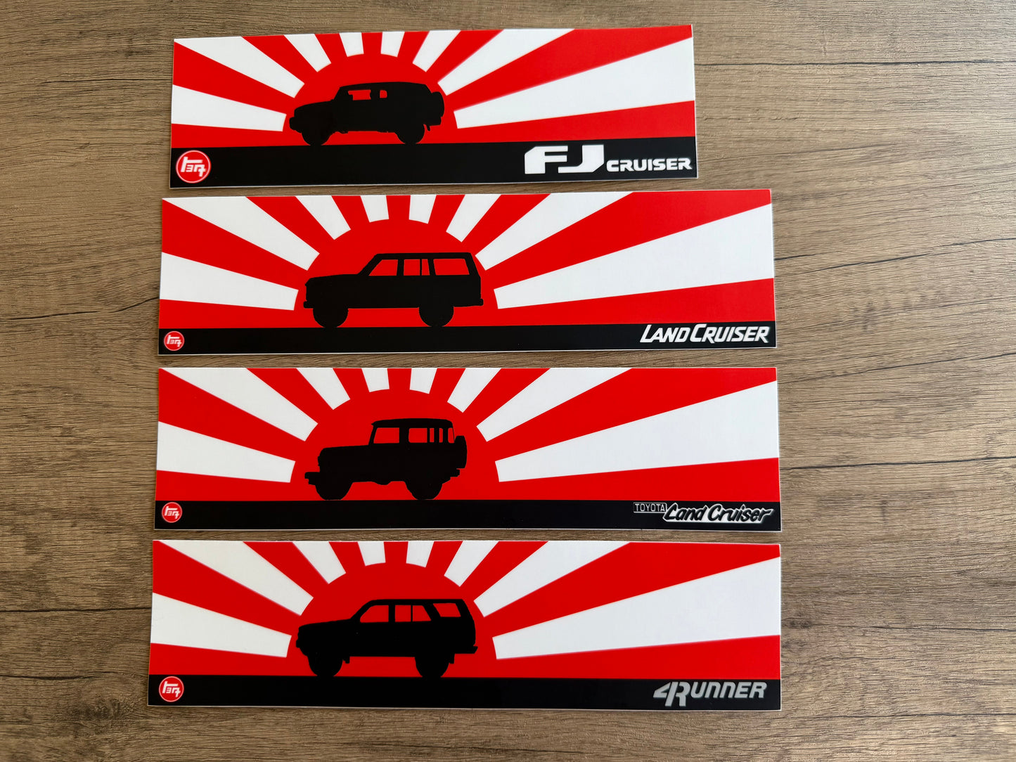 Land Cruiser FJ40 Toyota Rising Sun Bumper Sticker Decal