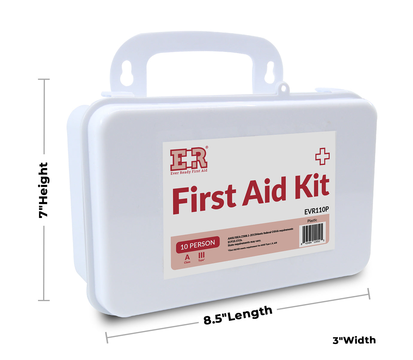 10 Person First Aid Kit – Type III, ANSI A, OSHA Compliant