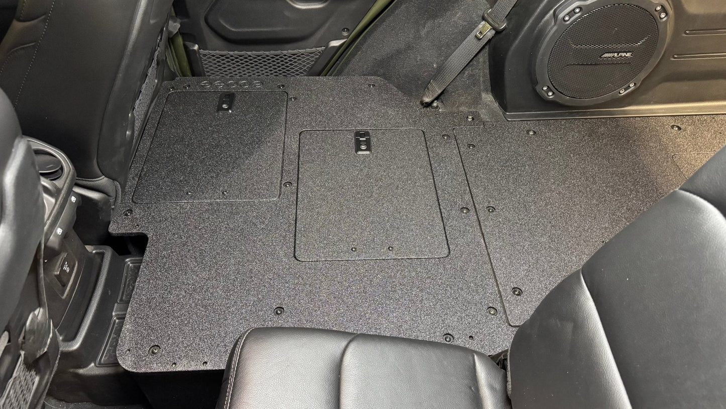 Jeep Wrangler 2018-Present JLU 4 Door - Second Row Seat Delete Plate System - V2