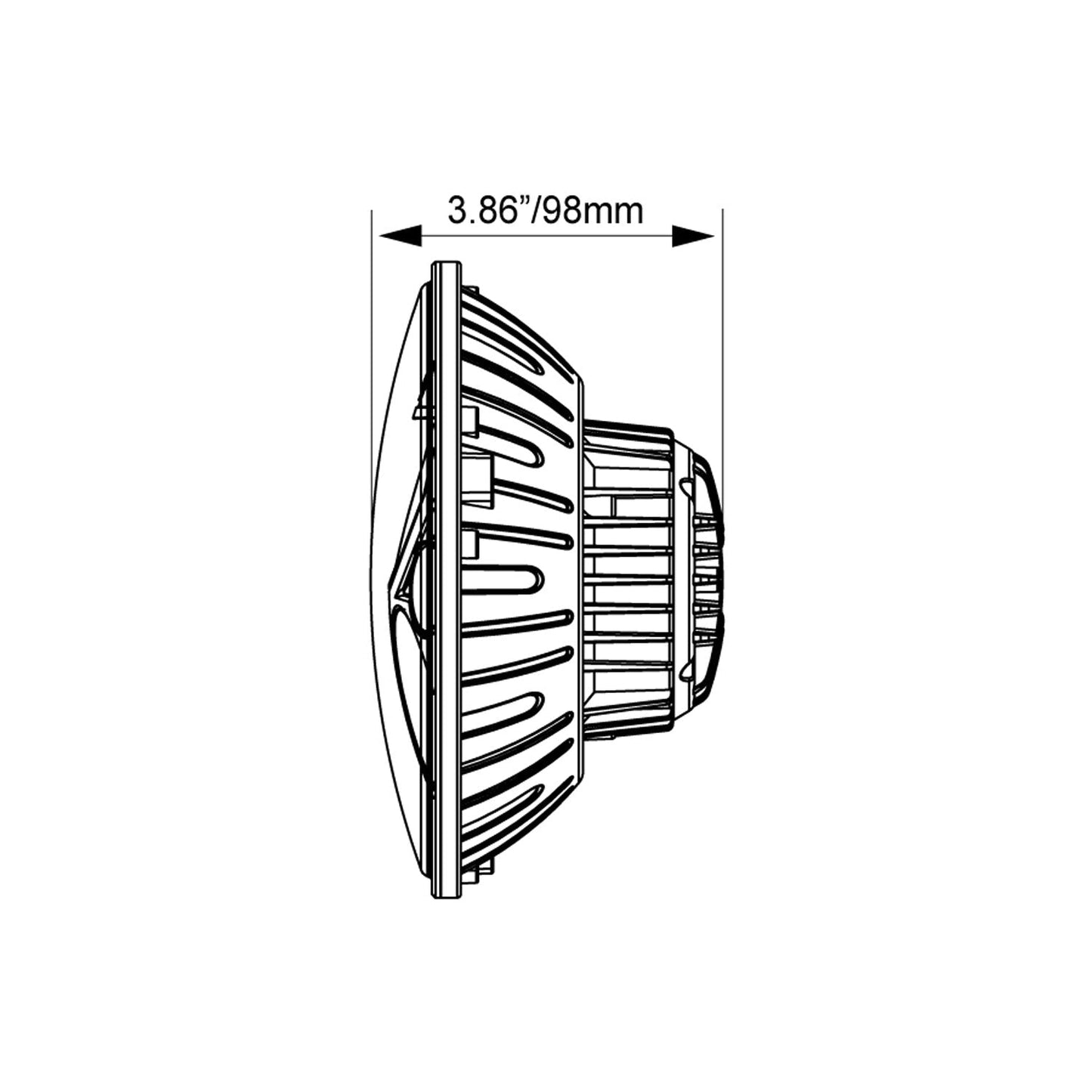 5.75" VX Series LED Headlight Kit - Chrome | White Halo