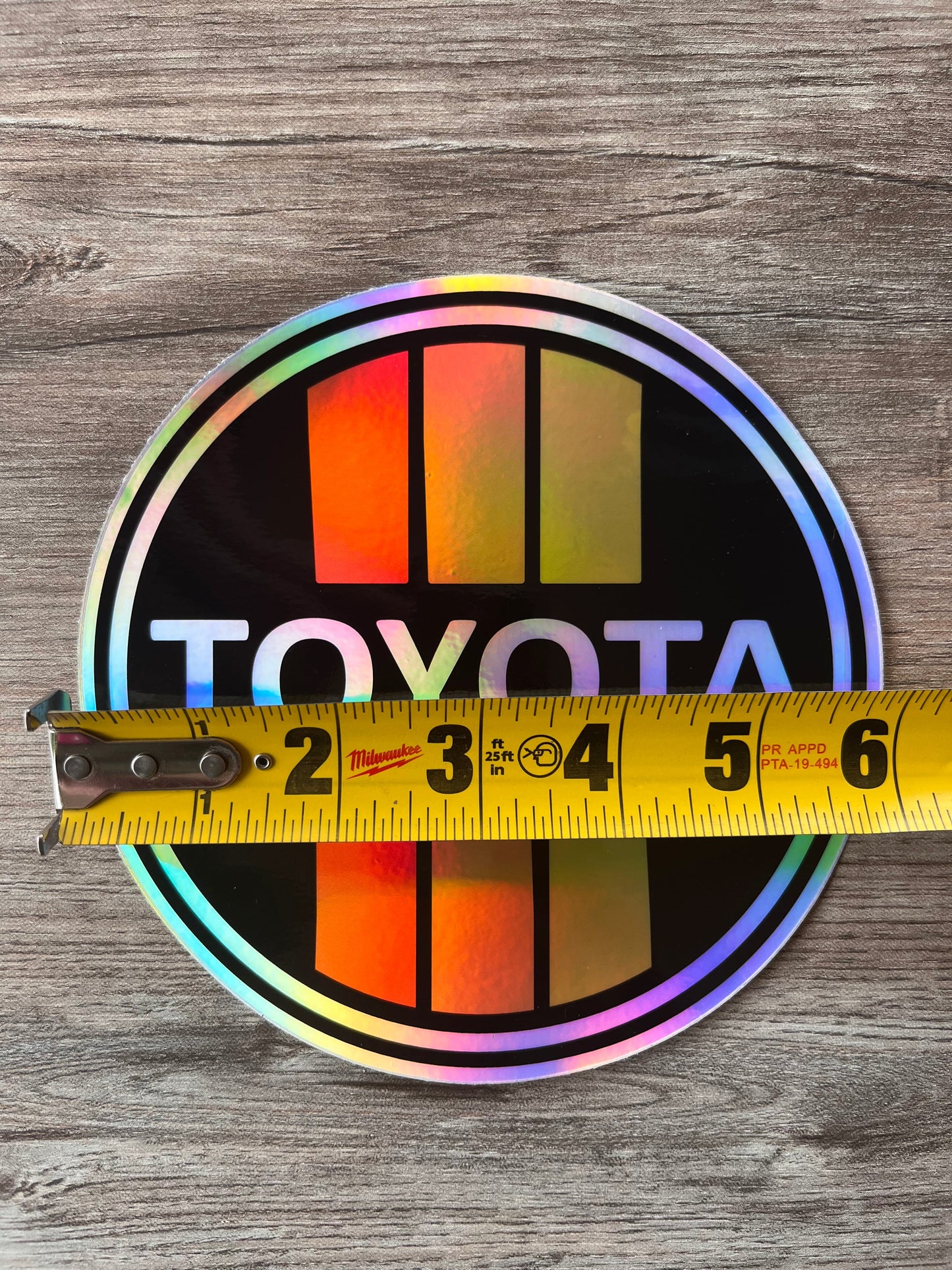 Toyota 3 Stripe Decal Bumper Sticker Regular Holographic