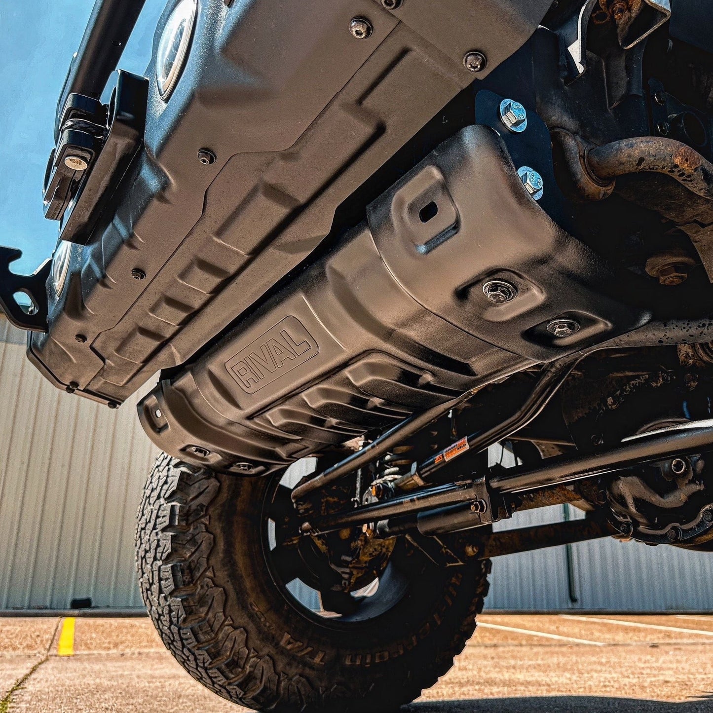 RIVAL Lower Skid Plate 2018-2025 Jeep Wrangler JL | 2007-2018 Jeep Wrangler JK | 2020-2025 Jeep Gladiator Except Mojave