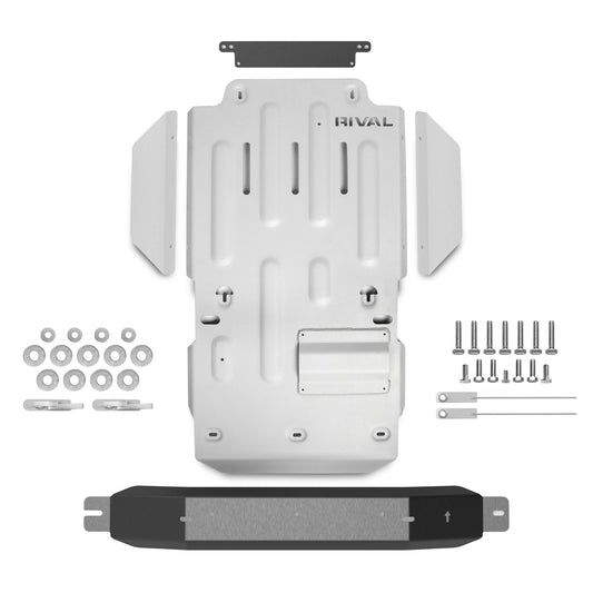 RIVAL Aluminum Transmission Catalytic Converter Transfer Case Skid Plate 2010-2024 Toyota 4Runner 5Gen