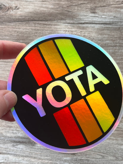 Toyota 3 Stripe Decal Bumper Sticker Regular Holographic