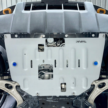 RIVAL Aluminum Engine Skid Plate 2023-2024 Ford Maverick Tremor | 2021-2022 Ford Bronco Sport With Metal Oil Pan | 2021-2025 Ford Bronco Sport Badlands