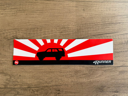 4 Runner Toyota Rising Sun Bumper Sticker Decal
