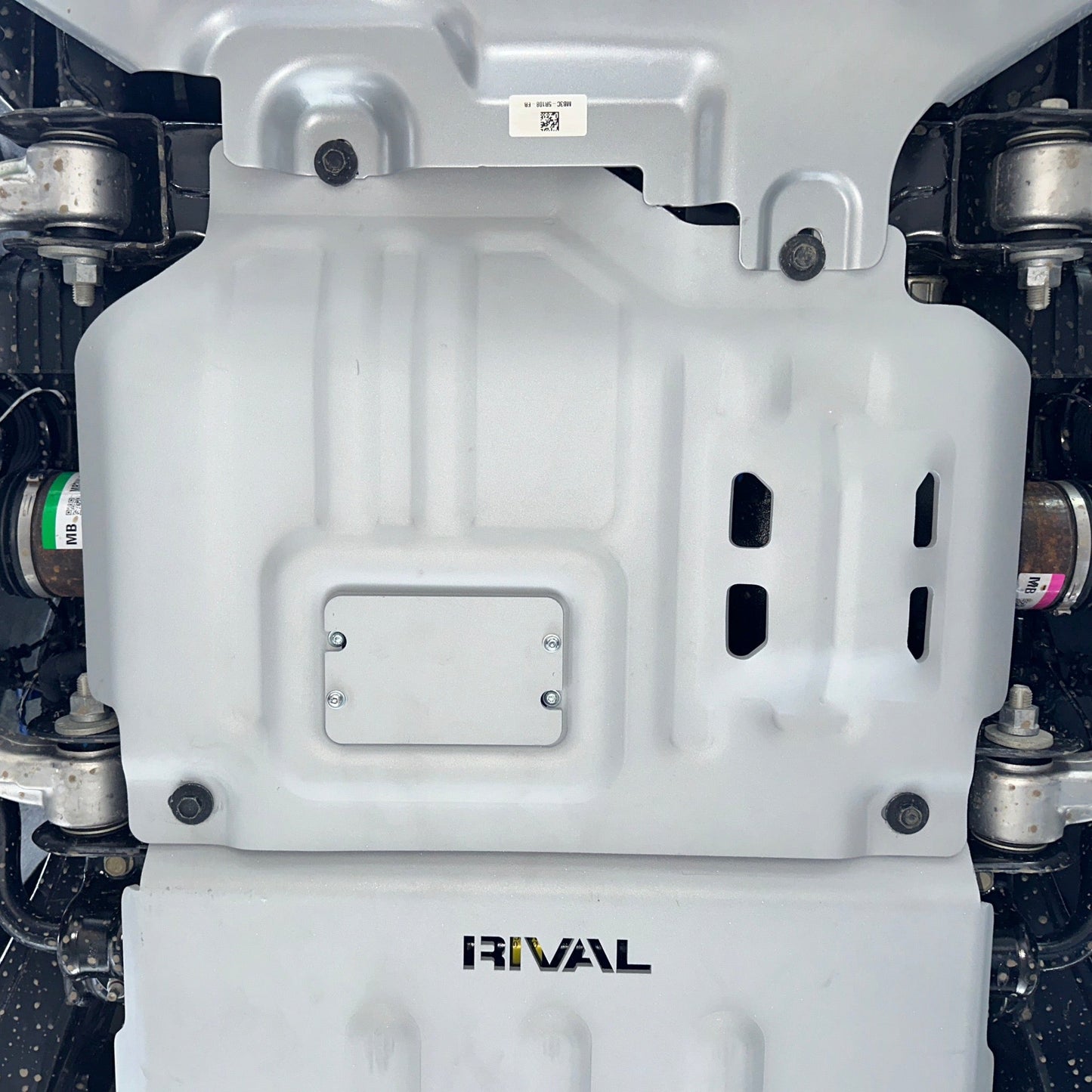 RIVAL Aluminum Engine Skid Plate 2024-2025 Ford Ranger including Raptor | 2021-2025 Ford Bronco 2Door 4Door