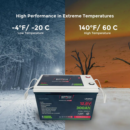 12V 300Ah | Heated & Bluetooth | LiFePO4 Battery - Epoch Essentials