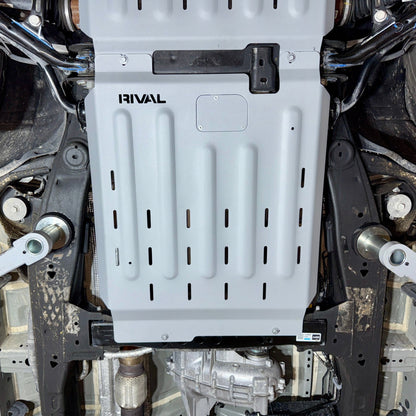 RIVAL Aluminum Transmission Catalytic Converter Skid Plate Chevrolet Tahoe Silverado GMC Sierra Yukon Cadillac Escalade