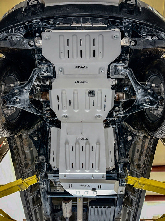 Full Set RIVAL Aluminum Skid Plates 2015-2025 Ford F-150 EcoBoost V8 except 2.7 and except PowerBoost.