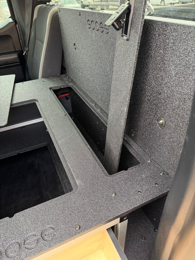 Ford - F250-F550 - 2017-Present - 4th-5th Gen - Super Cab - without the center mounted B&O Subwoofer - Explore Series - Single Drawer Module - With Fitted Top Plate