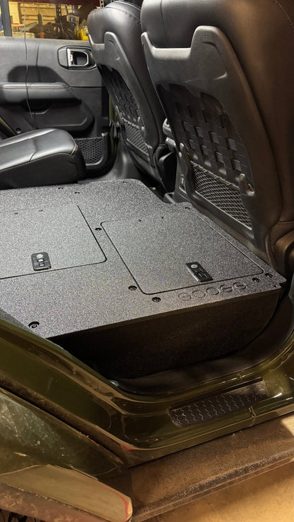 Jeep Wrangler 2018-Present JLU 4 Door - Second Row Seat Delete Plate System - V2