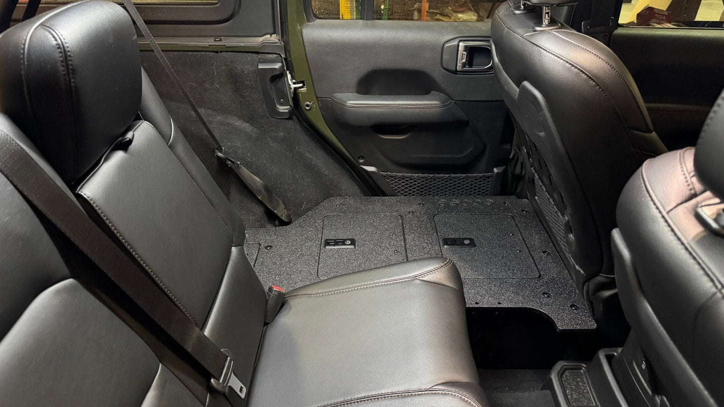 Jeep Wrangler 2018-Present JLU 4 Door - Second Row Seat Delete Plate System - V2
