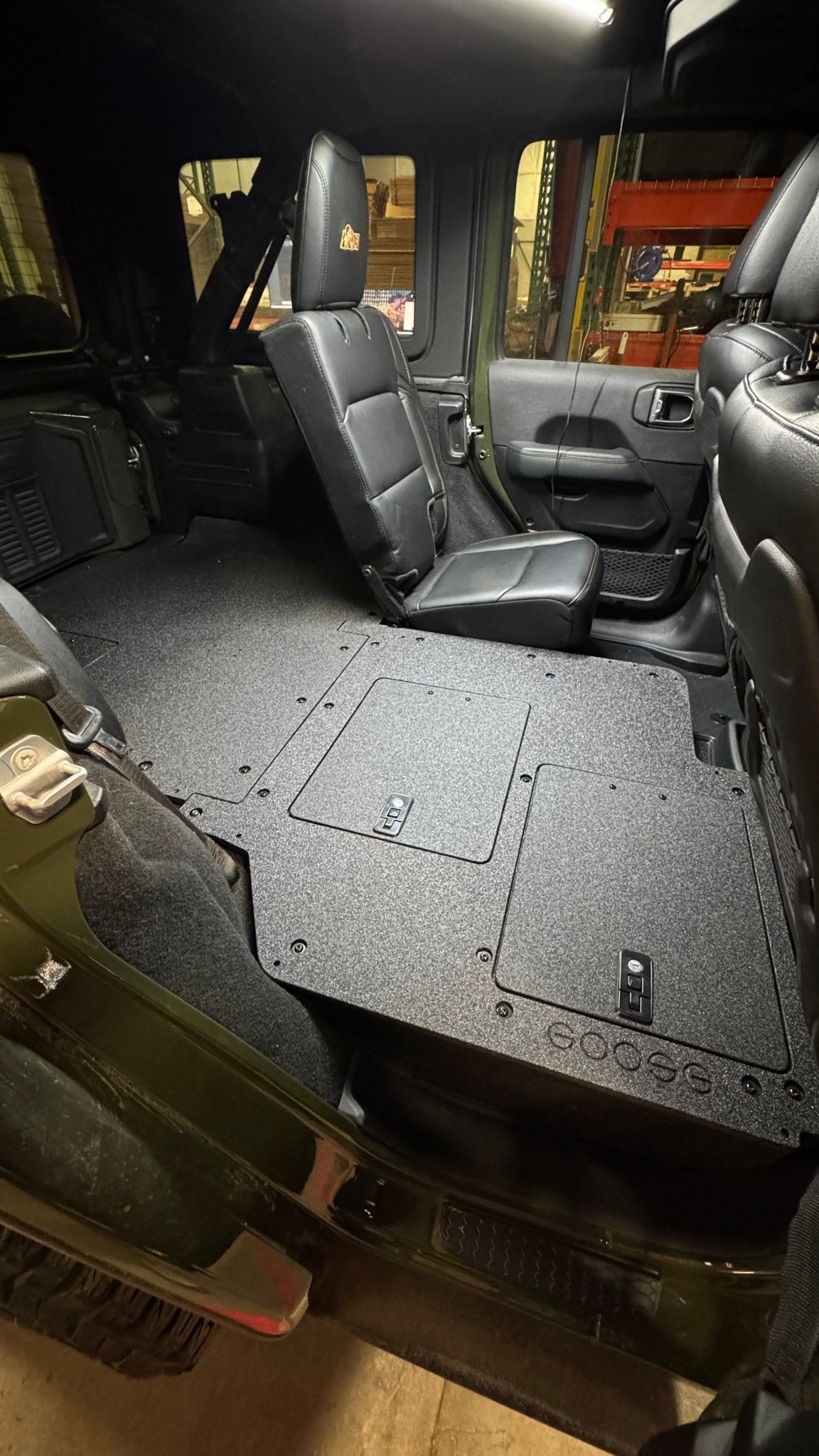 Jeep Wrangler 2018-Present JLU 4 Door - Second Row Seat Delete Plate System - V2