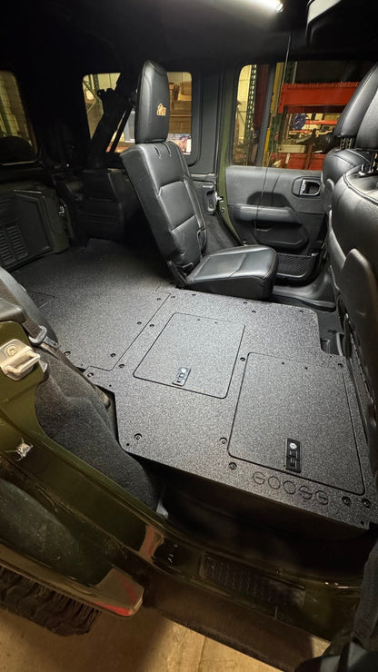Jeep Wrangler 2018-Present JLU 4 Door - Second Row Seat Delete Plate System - V2