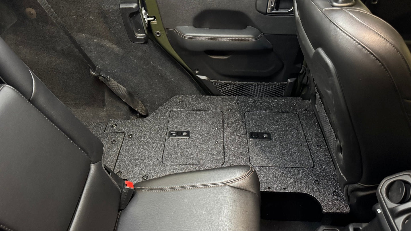 Jeep Wrangler 2018-Present JLU 4 Door - Second Row Seat Delete Plate System - V2