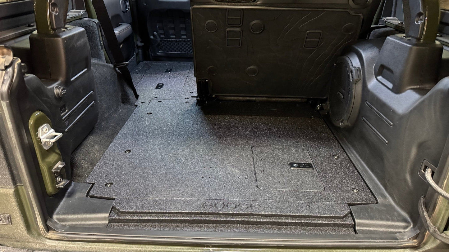 Jeep Wrangler 2018-Present JLU 4 Door - Second Row Seat Delete Plate System - V2
