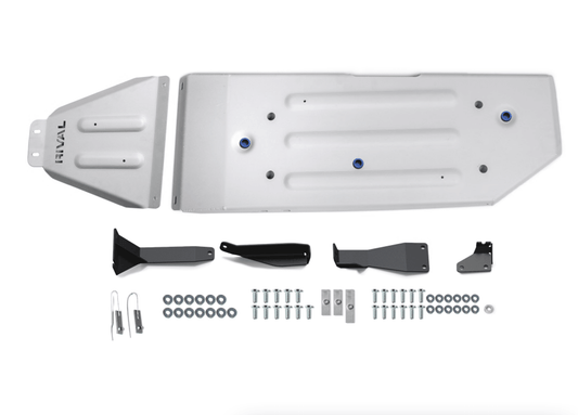 RIVAL Aluminum Gas Tank Skid Plate 2016-2023 Toyota Tacoma 3rd Gen Including TRD Offroad 5-Foot Bed Only