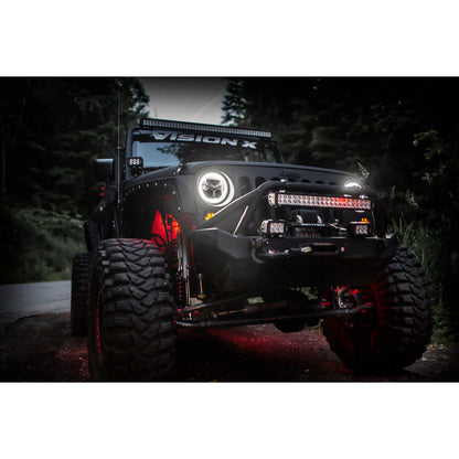 7" VX Series LED Headlight Kit - Chrome | Amber Halo